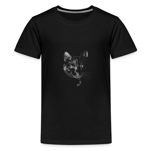 Czarny kot - Koszulka młodzieżowa Premium
