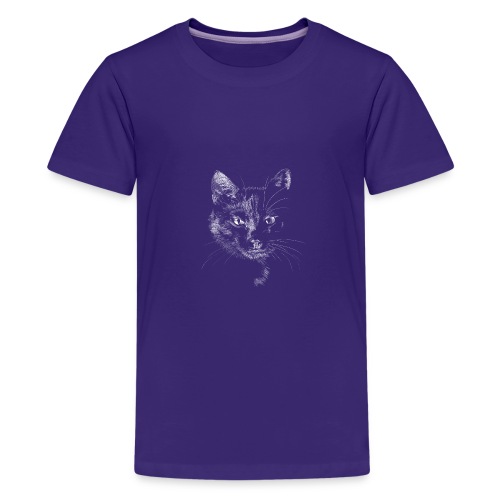 Schwarze Katze - Teenager Premium T-Shirt