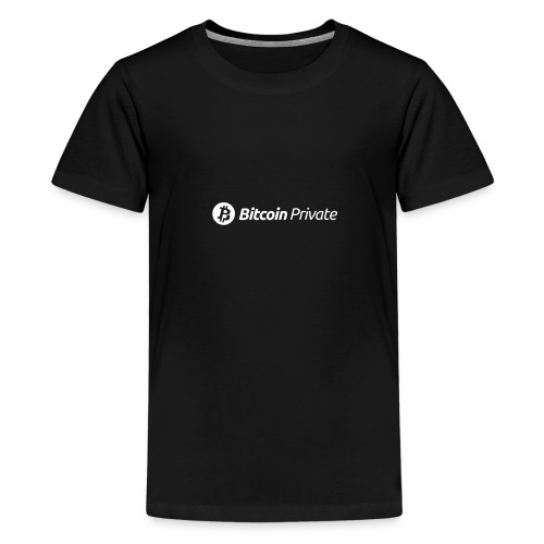 Bitcoin Logo privato Bianco - Maglietta Premium per ragazzi