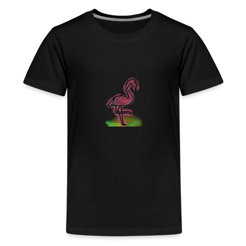 Flamingo auf einem Bein - Teenager Premium T-Shirt