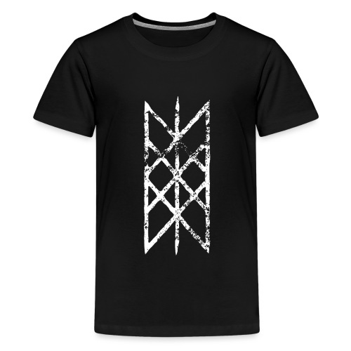 Netz von Wyrd Gitter Skulds Netz Binderune Symbol - Teenager Premium T-Shirt
