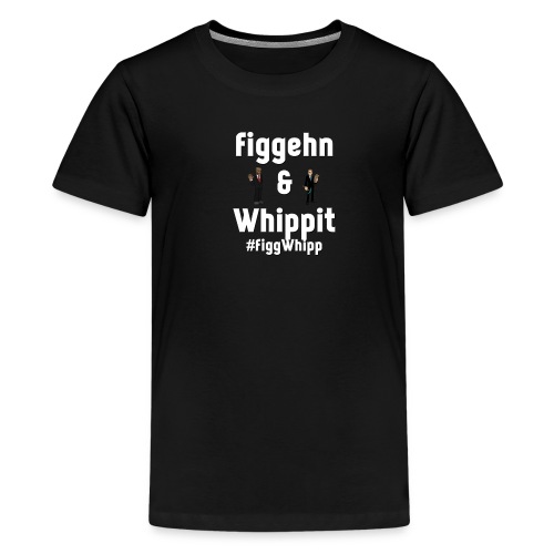 Figgehn & Whippit - White text - Premium-T-shirt tonåring