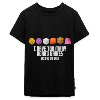 Brettspiel - Teenager Premium Bio T-Shirt - Schwarz - Vorne - AI Model Teenager Male light (155cm)