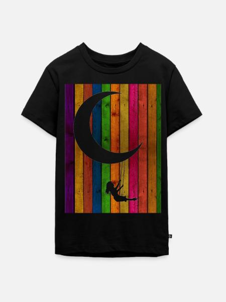 Mondschaukel - Teenager Premium Bio T-Shirt - Schwarz