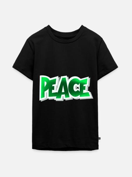 Peace - Teenager Premium Bio T-Shirt - Schwarz