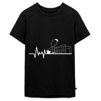 roller coaster - Teenager Premium Organic T-Shirt - black - Front - AI Model Teenager Male light (155cm)