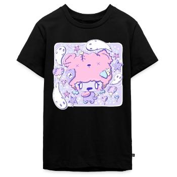 Cute Zombie Bear Cub - Teenager Premium Organic T-Shirt - black - Front - AI Model Teenager Male light (155cm)