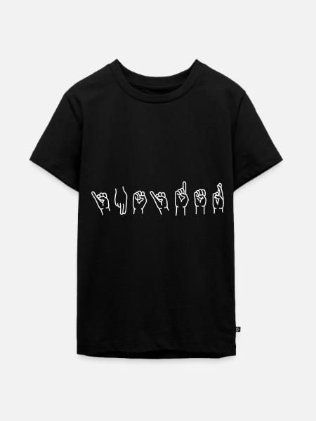 Gebärdensprache - Teenager Premium Bio T-Shirt - Schwarz