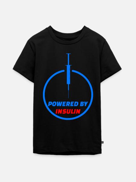 Diabetes Insulin Spruch - Teenager Premium Bio T-Shirt - Schwarz