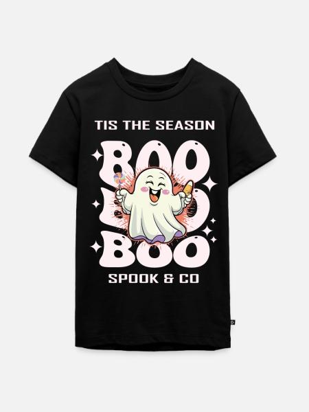 Halloween Geist - Teenager Premium Bio T-Shirt - Schwarz