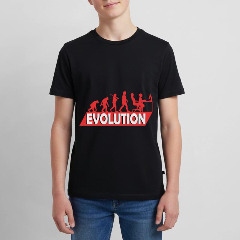 Computer Nerd Programmierer Evolution witzige Teenager Premium Bio T-Shirt