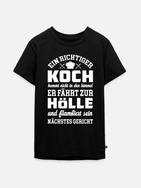 Koch Spruch - Teenager Premium Bio T-Shirt - Schwarz