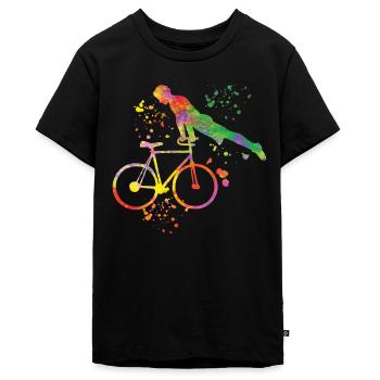 Kunstradfahren Kunstradfahrer - Teenager Premium Bio T-Shirt - Schwarz - Vorne - AI Model Teenager Male light (155cm)