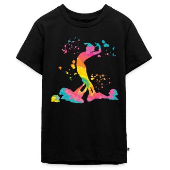 Natation artistique par équipe de natation synchronisée - T-shirt Premium bio Ado - noir - Devant - AI Model Teenager Male light (155cm)