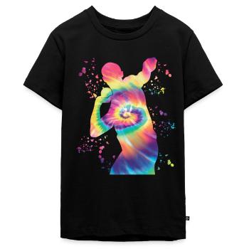 Lanceur de poids Colorsplash Lancer de poids - T-shirt Premium bio Ado - noir - Devant - AI Model Teenager Male light (155cm)