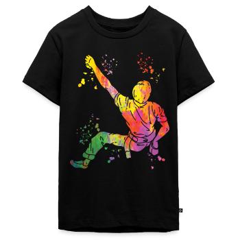 Bloc Colorsplash Bloc de bloc - T-shirt Premium bio Ado - noir - Devant - AI Model Teenager Male light (155cm)