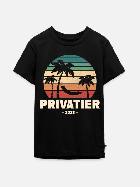 Privatier 2023 - Teenager Premium Bio T-Shirt - Schwarz