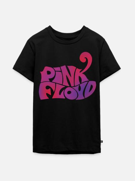 Pink Floyd Schriftzug Pink - Teenager Premium Bio T-Shirt - Schwarz