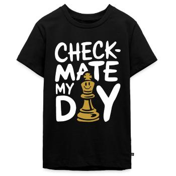 Amateurs d’humour d’échecs drôle échec et mat - T-shirt Premium bio Ado - noir - Devant - AI Model Teenager Male light (155cm)