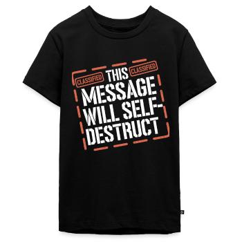 Retro Cryptography Spy Codebratenspionage - Teenager Premium Bio T-Shirt - Schwarz - Vorne - AI Model Teenager Male light (155cm)
