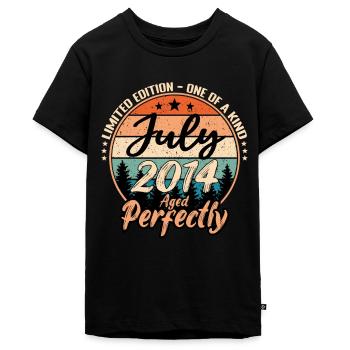 Juli 2014 Jubiläum 2014 Legenden Juli - Teenager Premium Bio T-Shirt - Schwarz - Vorne - AI Model Teenager Male light (155cm)