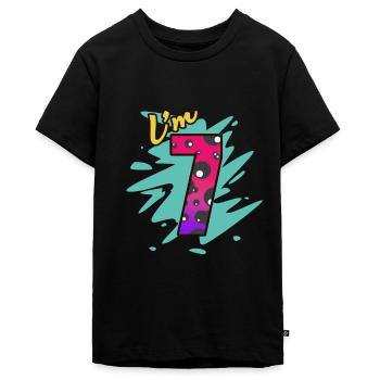 7. Geburtstag - Teenager Premium Bio T-Shirt - Schwarz - Vorne - AI Model Teenager Male light (155cm)