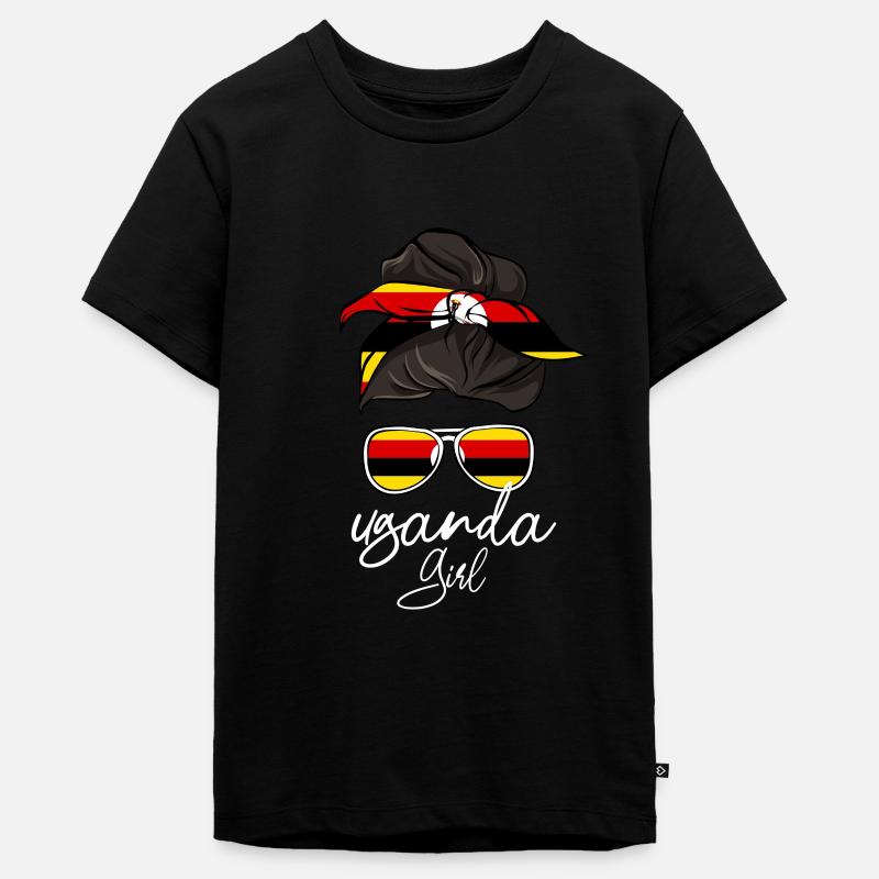 Ouganda - T-shirt Premium bio Ado - noir