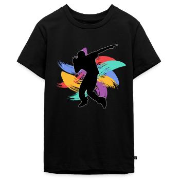 Hip Hop - Teenager Premium Bio T-Shirt - Schwarz - Vorne - AI Model Teenager Male light (155cm)