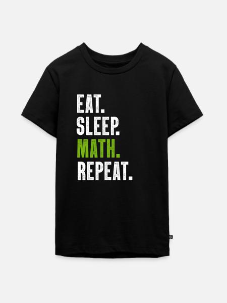 Mathe - Teenager Premium Bio T-Shirt - Schwarz
