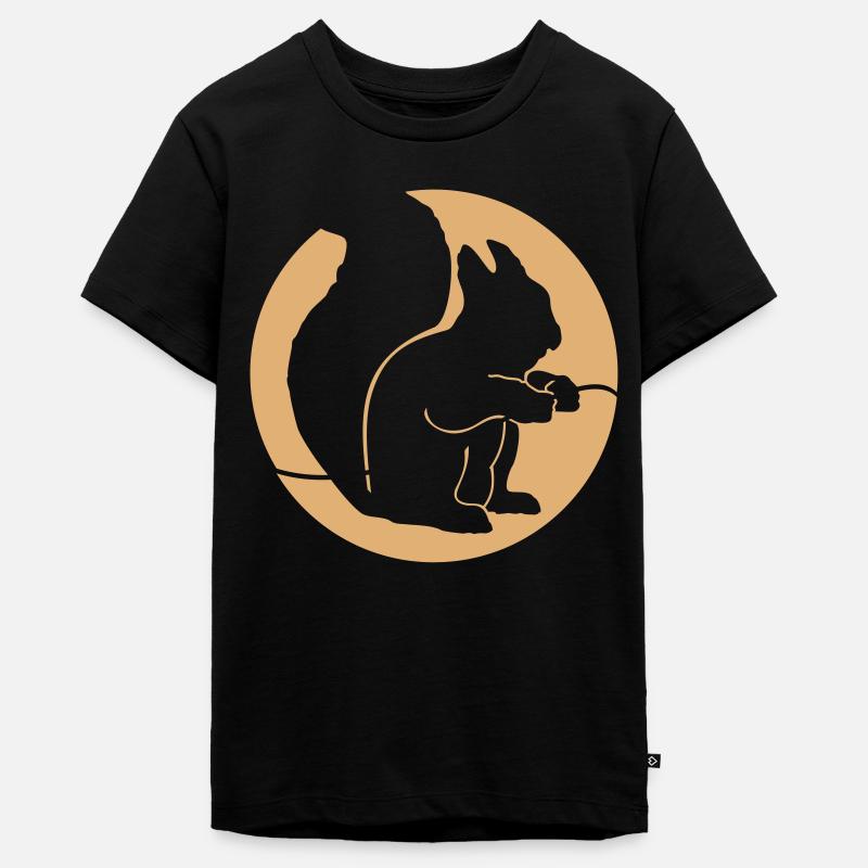 Wildtiere: das Eichhoernchen - T-shirt Premium bio Ado - noir
