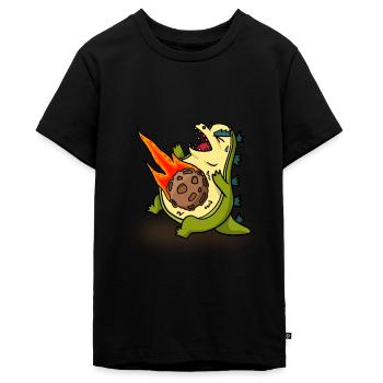 Earth Strike Big Bang Dino Design - T-shirt Premium bio Ado - noir - Devant - AI Model Teenager Male light (155cm)