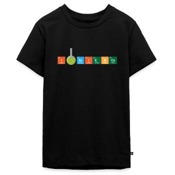 Nerd Science Geek - T-shirt Premium bio Ado - noir - Devant - AI Model Teenager Male light (155cm)