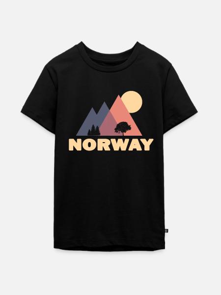 norwegen - Teenager Premium Bio T-Shirt - Schwarz