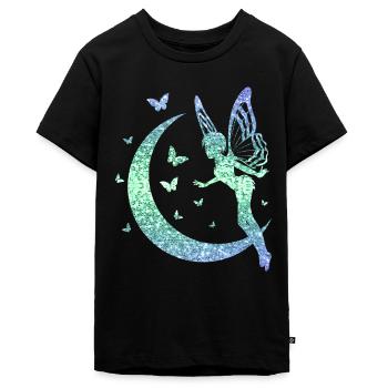 Glitter Fée Elfe Conte de Fées Dames Fille Cadeau - T-shirt Premium bio Ado - noir - Devant - AI Model Teenager Male light (155cm)