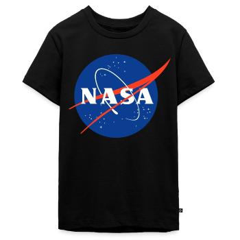NASA Logo Classique - T-shirt Premium bio Ado - noir - Devant - AI Model Teenager Male light (155cm)