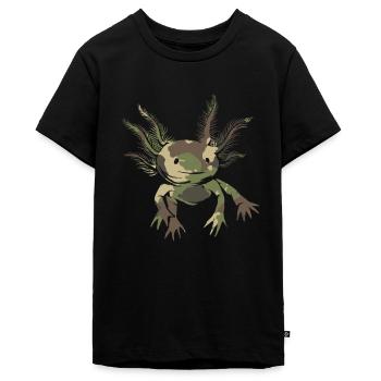 Axolotl Camouflage Flag Axolotl - Teenager Premium Bio T-Shirt - Schwarz - Vorne - AI Model Teenager Male light (155cm)