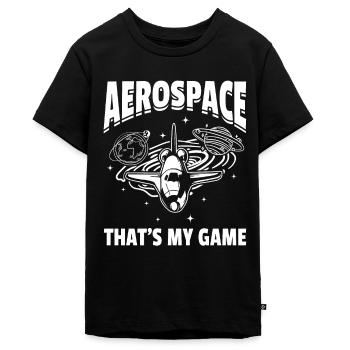 Aerospace That's My Game - Aerospace Space Ship - Teenager Premium Bio T-Shirt - Schwarz - Vorne - AI Model Teenager Male light (155cm)