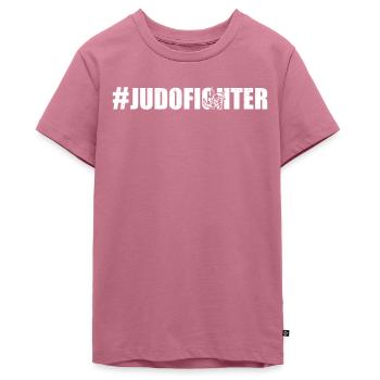 #JudoFighter - Judoka Judo Fighter - Teenager Premium Organic T-Shirt - mauve - Front - AI Model Teenager Male light (155cm)