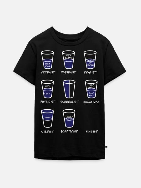 Physiker Optimist - Teenager Premium Bio T-Shirt - Schwarz