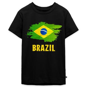 brasilien - Teenager Premium Bio T-Shirt - Schwarz - Vorne - AI Model Teenager Male light (155cm)