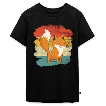 Fuchs - Teenager Premium Bio T-Shirt - Schwarz - Vorne - AI Model Teenager Male light (155cm)