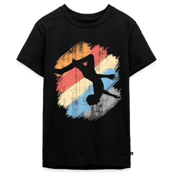 Parkour-Geschenk - Teenager Premium Bio T-Shirt - Schwarz - Vorne - AI Model Teenager Male light (155cm)