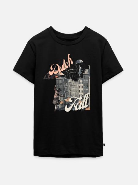 Niederländisches Herbstdesign - Teenager Premium Bio T-Shirt - Schwarz