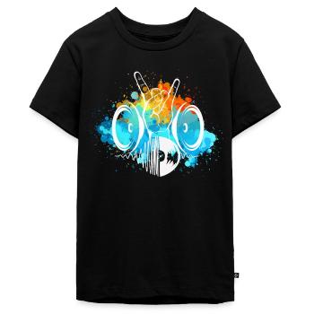 Heavy metal - Teenager Premium Organic T-Shirt - black - Front - AI Model Teenager Male light (155cm)