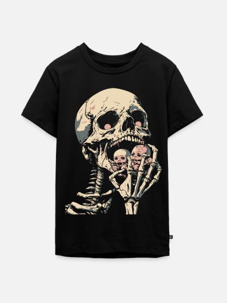 Skelett NomNom II - Teenager Premium Bio T-Shirt - Schwarz