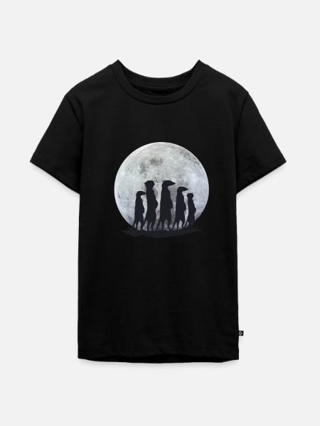 Erdmännchen Meerkat - Teenager Premium Bio T-Shirt - Schwarz
