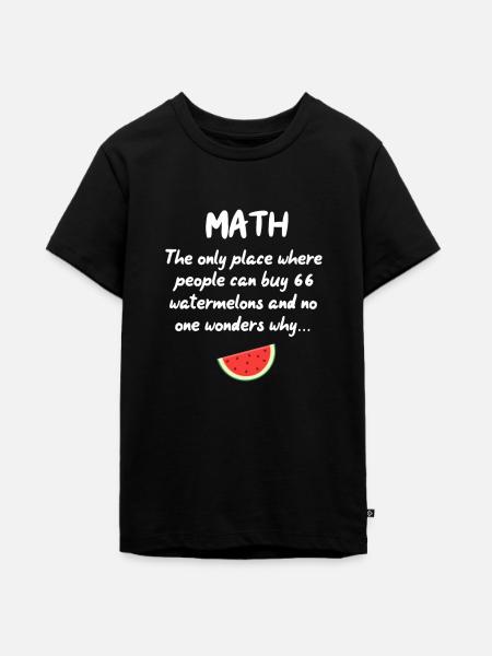 Mathe - Teenager Premium Bio T-Shirt - Schwarz