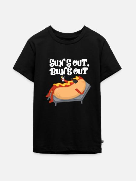 Hot Dog - Teenager Premium Bio T-Shirt - Schwarz