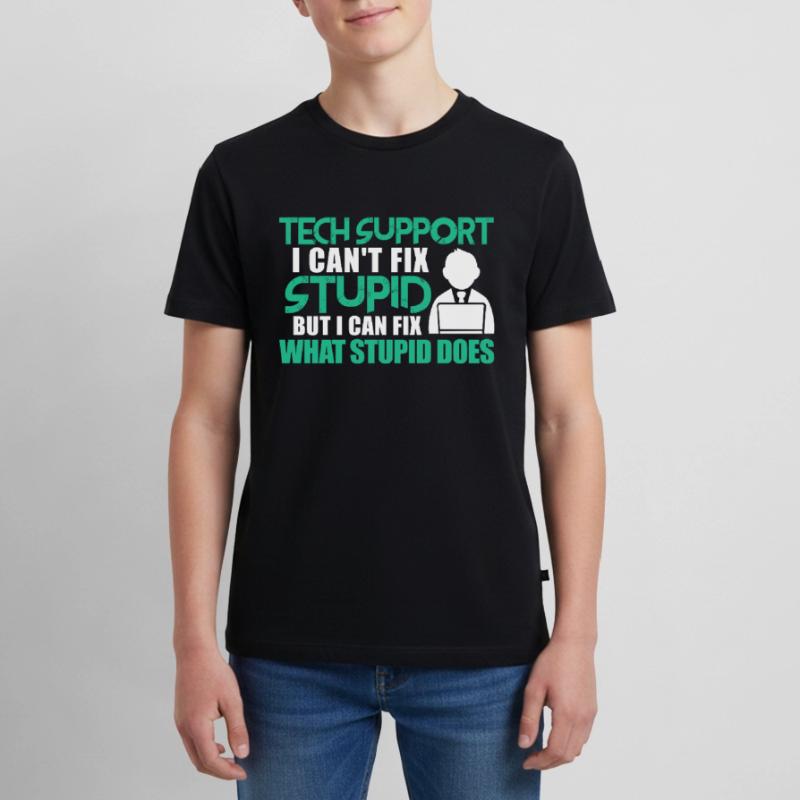 Technischer Support Computer IT Programmierer Teenager Premium Bio T-Shirt
