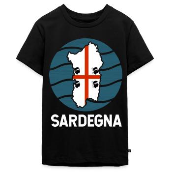 Drapeau de la Sardaigne - T-shirt Premium bio Ado - noir - Devant - AI Model Teenager Male light (155cm)
